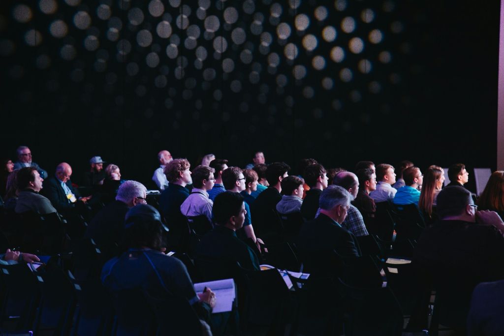 Audience at a keynote presentation